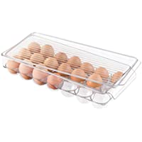 mDesign – Huevera de plástico para la nevera - Envase para huevos grande con capacidad para 21 huevos - El complemento…